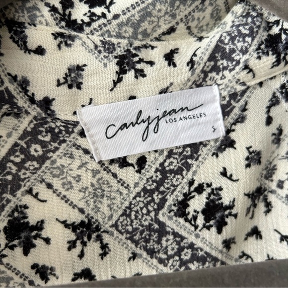 Carly Jean Los Angeles Tops CJLA Button Up Button DownFlower Paisley Shirt - Picture 4 of 8